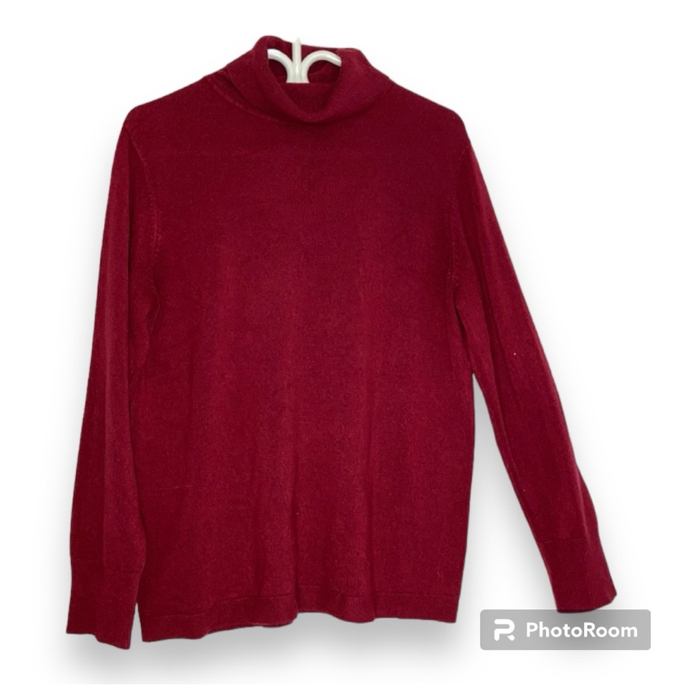 LILY MORGAN turtle neck raspberry sweater XL